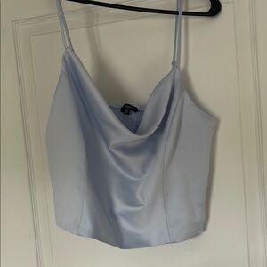 Dynamite Blue Sleeveless Crop Camisole